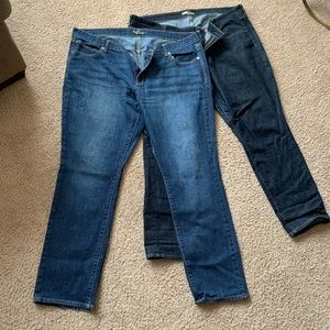 2 pair of old navy diva jeans